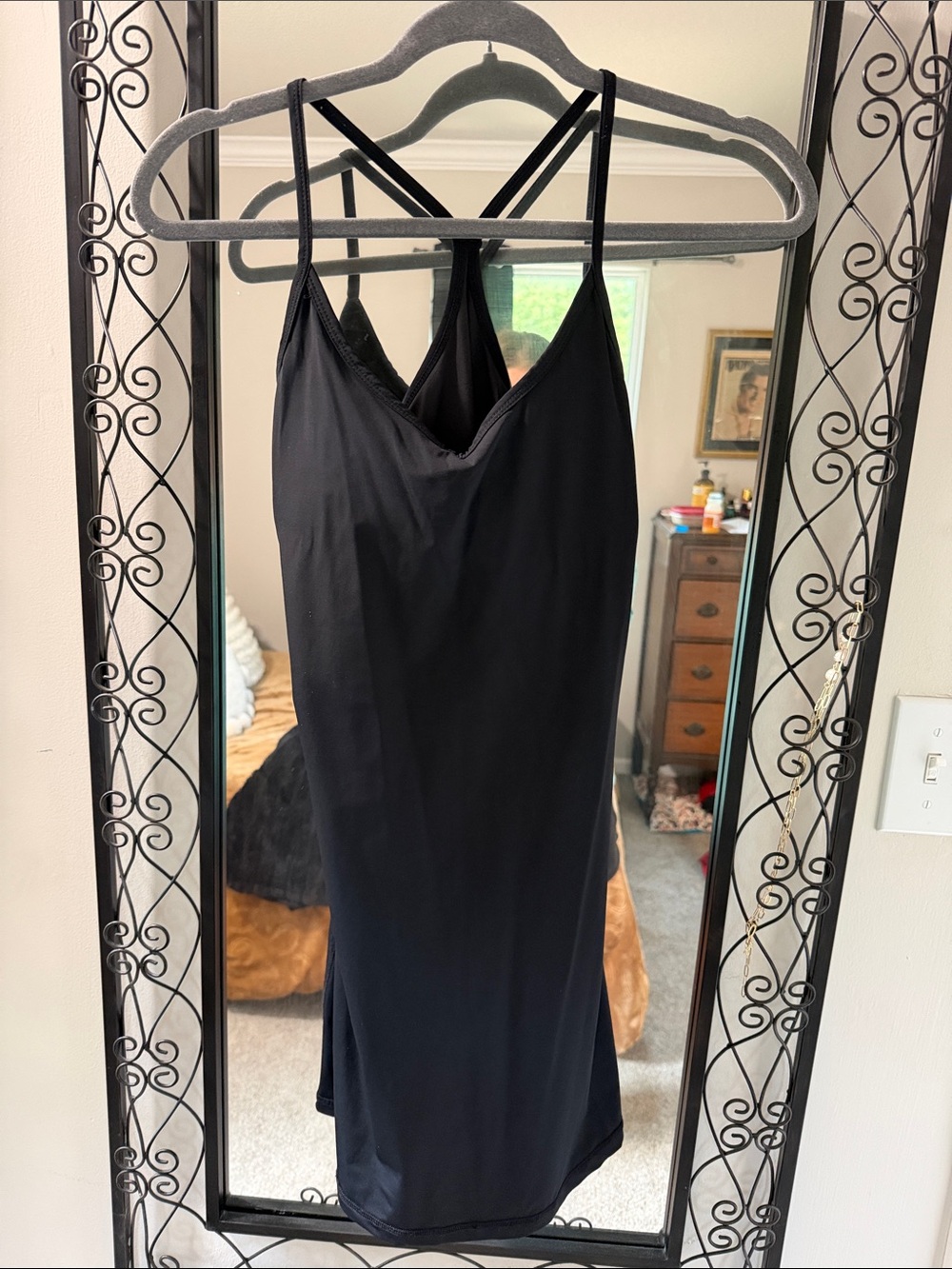 Lululemon Black Spaghetti Strap Athletic Dress